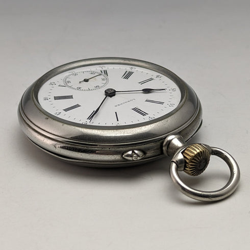 Circa 1897 Antique Longines pocket watch crystal pack open face in good working order